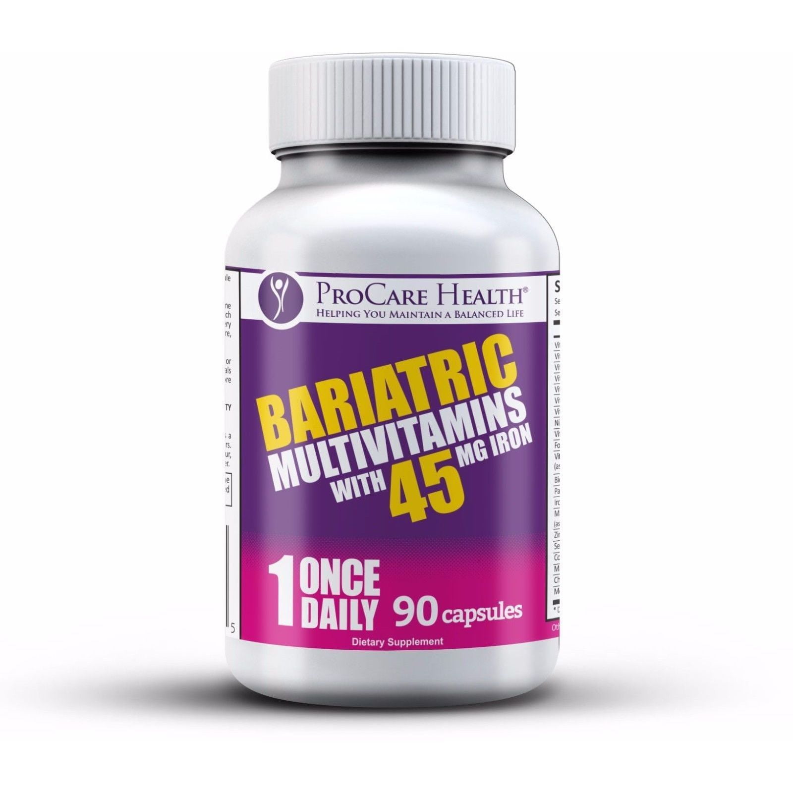 ProCare Health Bariatric Multivitamin Capsule 45mg Iron 1 Once