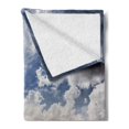 thumbnail image 2 of Landscape Soft Flannel Fleece Throw Blanket, American Desert Abandoned Road Hot Sunny Clouded Weather Art Image, Cozy Plush for Indoor and Outdoor Use, 60" x 80", Amber Taupe Green, by Ambesonne, 2 of 5