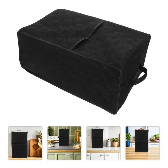 LOLIPPYY Black Polyester Blender Dust Cover with Handle and Convenient Storage Pocket for Kitchen Appliance