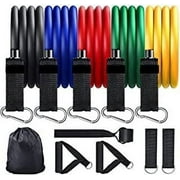 11 Piece Workout Band Set - 150 lbs Total Resistance Exercise Anywhere