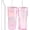 20oz-Pink, variant on 24oz Ribbed Glass Tumbler with Straw and Lid, Glass Cups with Handle, Stainless Steel Straws & Cleaning Brushes – Insulated Iced Coffee Cup for Smoothies, Tea, Cold Drinks, Set of 2