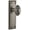 Antique Pewter, variant on Grandeur 801242 Fifth Avenue Solid Brass Rose Single Dummy Door - Grey