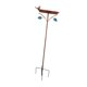 thumbnail image 5 of Baño para pájaros de jardín, bebedero para pájaros de hierro decorativo, con estaca, decoración de jardín resistente, comedero para pájaros para patio, 5 of 8