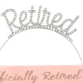 thumbnail image 2 of Tiara/corona jubilada Banda de jubilación oficialmente jubilada Suministros para la jubilación feliz, 2 of 5