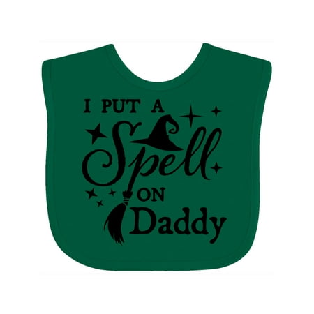 

Inktastic I Put a Spell on Daddy Witch Hat and Broom Gift Baby Boy or Baby Girl Bib