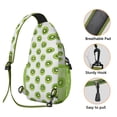 thumbnail image 4 of Lightweight Banana Print Sling Backpack, Durable Crossbody Bag with Cute Tropical Yellow Fruit Pattern and Funny Cartoon Design for Travel and Outdoor Use, 4 of 6