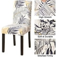 thumbnail image 3 of Stretch Chair Covers, Elastic Soft Spandex Removable Washable Chair Slipcovers Protector for Dining Room (Banana Leaf, Set of 4), 3 of 4