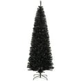 thumbnail image 2 of HOMCOM 8' Unlit Pencil Christmas Tree Holiday Decor with Stand, Black, 2 of 9