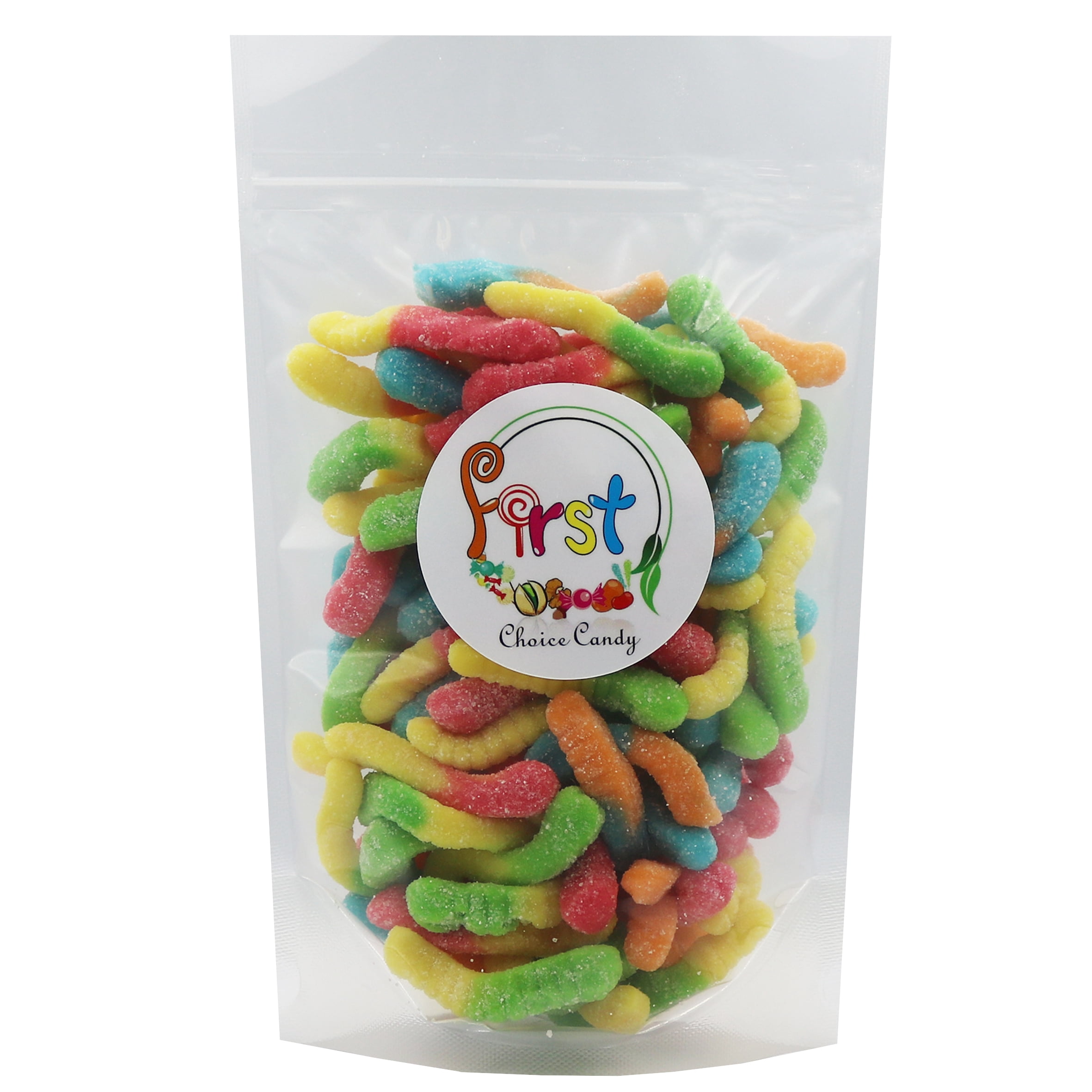 FirstChoiceCandy Gummy Crawlers Candy (Sour Bright Neon Worms, 5 Pound)