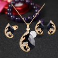 thumbnail image 3 of Shenmeida 3Pcs/set Exquisite Necklace Jewelry Set Waterdrop Shape Rhinestone Necklace Ring Earrings Set for Anniversary, 3 of 4