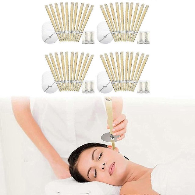 40 Pack Beeswax Ear Candles Wax Removal, 9 Inches Natural Ear Wax Candles For Ear Candling Wax Removal, Ear Candling Candles For Ear Cleaning