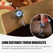 TOTWOO Candy Collection-Long Distance Touch Bracelets for Couples, Vibration & Light up for Love -Pair of Couples Bracelets | Long Distance Relationship Gifts for Girlfriend