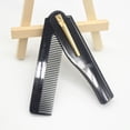 thumbnail image 2 of Seitruly 1 ud./2 uds. Clip de bolsillo plegable para hombres, peines portátiles de plástico para la cabeza y la barba, peine ligero para viaje de Cuidado del cabello negro+plata 1 PC Seitruly MR4438-02, 2 of 6