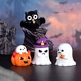 thumbnail image 6 of CVLNCYCLING Clearance Halloween Decoration Indoor,Halloween Bedroom Decor,Cute Pumpkin Ghost Resin Miniature Witch Figurines Decorate for Halloween Home Indoor Outdoor Bar Decoration, 6 of 9