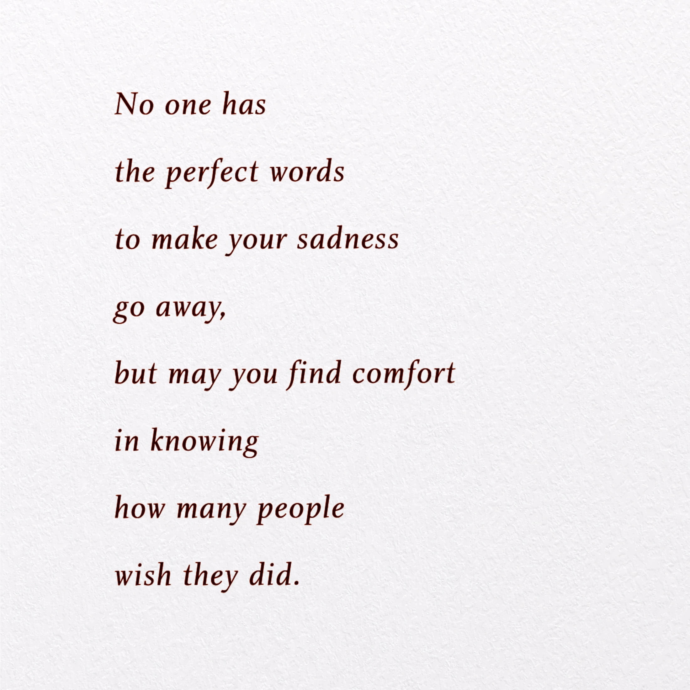 American Greetings Sympathy Card for Anyone (Perfect Words)