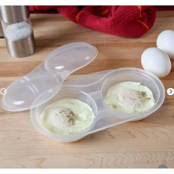 Microwave Egg Poacher Easy Use Dishwasher Safe Cooks 2 Eggs In 20 Second
