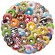 thumbnail image 2 of Paquete de pegatinas con forma de rosquilla, 50 unidades, coloridas calcomanías de vinilo para postr, 2 of 2