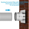 thumbnail image 4 of Uxcell 2Pcs 4" Galvanized Steel Duct Connector Flange Air Ducting Mounting Plate,6"x6" Base, 4 of 5