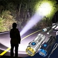 thumbnail image 3 of Silver Mini Three-Eye LED Flashlight, Rechargeable High-Power Flashlight, Compact Portable Light for Outdoor Indoor Use, 3 of 7
