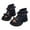 Black, variant on Gvdentm Size 12 Girls Boots Girls Mid-Calf Boots Chunky Low Heel Back Zip Booties Pearl Trim Riding Boot Pu Leather Hiking Outdoor Combat Shoes(White,3)