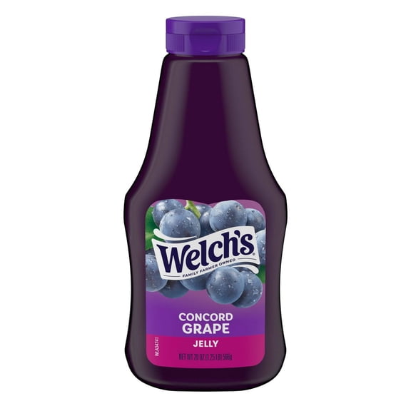 Welch's Concord Grape Jelly, 20 oz Squeeze Bottle. 2Pack