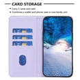 thumbnail image 3 of Decase Cover For Samsung Galaxy A24 4G, Shockproof PU Leather Book Folding Flip Folio Case with Card Holders Kickstand Magnetic Closure TPU Inner Shell Protective Cover for Women Men, lightpurple, 3 of 6