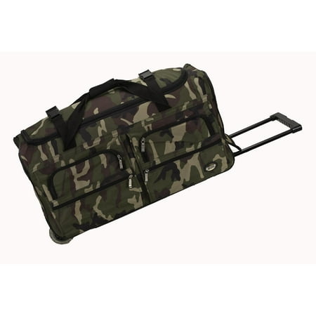 Rockland Adult 30 inch Soft-Shell Travel Duffel Bags Rolling Duffle, Green