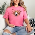 thumbnail image 2 of Proud Soccer Mom with Leopard Print, Crunchberry Comfort Colors T-Shirt, 2XL, 2 of 3