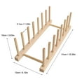thumbnail image 3 of Wooden Pot Lid Organizer & Cutting Board Rack | Multifunctional Drying Rack for Plates, Bowls, Cups, Lids & Books | Durable Eco-Friendly Wood | 12.2脳5.12脳3.93in | Lightweight & Easy to Assemble, 3 of 6