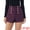 Purple, variant on Women's Sequin Tweed High Waist Wide Legs Short Pants Medium Black