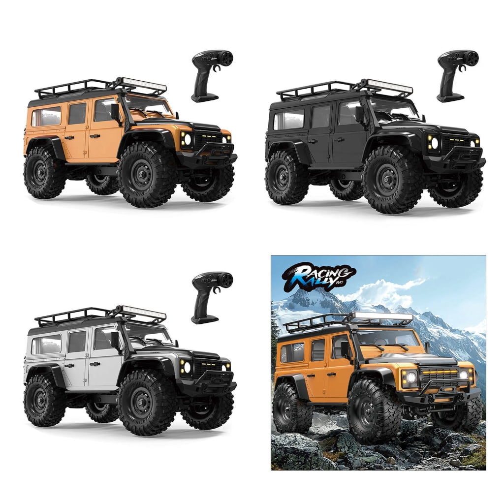 1/16 Remote Control Crawler Car Toy Powerful Motor Vehicle With LED Roof Lamp
