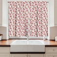 thumbnail image 2 of Ambesonne Peppers Kitchen Curtains, Spicy Vegetable Composition, 55"x39", Vermilion and Green, 2 of 3
