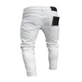 thumbnail image 5 of Fashion Men‘s Ripped Skinny Jeans Destroyed Frayed Slim Fit Denim Pants Zipper Blue M, 5 of 5