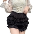 thumbnail image 6 of Women Layered Ruffle Lace Bloomers Pumpkin Shorts Japanese JK Girl Cute Bowknot Cake Safety Short Pant Frilly Knickers, 6 of 8
