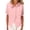 Pink Shirts for Women, variant on Pxxlle Button Down Shirts for Women Business Casual Short Sleeve Shirt Solid Color Curved Hem Blouses Dressy Lapel Tops White S