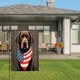 thumbnail image 3 of Amhnf Chocolate Labrador With American Flag Bandana Garden Flag For Home Outdoor Garden Yard Decor 12x18 inch, 3 of 5
