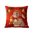 thumbnail image 2 of FastXmas Valentine's Day Short Plush Pillow Cover Ornament,18 x 18In Easter Bunny Pillowcase Printed Pattern Pillow Case,Square Cushion Case for Sofa,Home,Bedroom,Holiday Easter Valentine's Day Decor, 2 of 6