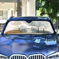 thumbnail image 4 of Iauyy Foldable Windshield Sun Shade for Cars, Interior Sun Protection for car UV Protection for Sedan/SUV/Truck, (S/M/L) Simple Sketch Of A Rabbit, 4 of 8