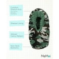 thumbnail image 3 of MeMoi Kids' Camo Print Sherpa-Lined Non-Skid Slippers (Small, Green), 3 of 7