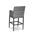 thumbnail image 3 of Source Furniture Island Bay 30" Wicker / Rattan Outdoor Bar Stool in Gray, 3 of 6