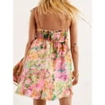 thumbnail image 2 of Summer Vacation Cami Dress Oil Painting Floral Print with Bow Loose Breathable Sweet  Spicy Style for Beach Trips, 2 of 7