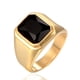 thumbnail image 5 of Anillo de acero de titanio con gemas simples y cuadradas para hombre, accesorio de moda, buen material, 5 of 6
