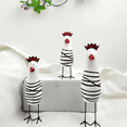 thumbnail image 2 of Cute Wood Wooden Chicken Chook Carving Figurines for Home Decor, Rooster Kitchen Decor, Living Room Decorations, 2 of 6