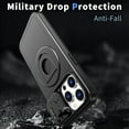 thumbnail image 4 of for iPhone 15 Pro Case with Sliding Window Protection, Compatible with MagSafe 360 Rotating Strong Magnetic Bracket Shockproof Drop Protective Phone Case for iPhone 15 Pro, Black, 4 of 6