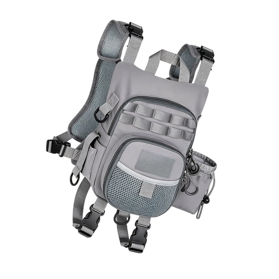 Fly Fishing Chest Pack with Rear Load Distribution Systems Wading Fishing Gear Bag for Trout