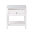 thumbnail image 5 of Dylan Taupe Wooden End Side Table Nightstand with Glass Top and Drawer, 5 of 5