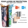 thumbnail image 3 of Pioneer Flower 10oz Tumblers Stainless Steel Tumbler with Lid and Straw,Vacuum Insulated Double Wall Travel Tumbler Cups with Cleaning Brush for Coffee, Tea, 3 of 4