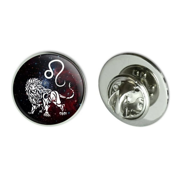 Leo Lion Zodiac Sign Horoscope in Space Metal 0.75" Lapel Hat Pin Tie Tack Pinback