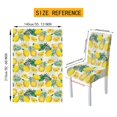thumbnail image 6 of Xoenoiee Lemon Palm Leaves Print 5 Pcs Table Cloth with Chair Covers Set Easy-Clean Elastic Rectangle Tablecloth with Seat Slipcover Set of 4 for Home Restaurant Hotel Decor, 6 of 6
