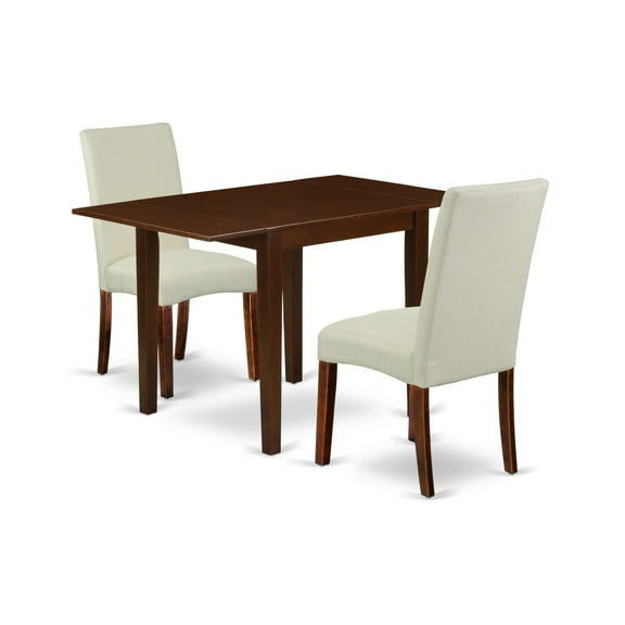 East West Furniture Dining Room Set Mahogany, NDDR3-MAH-01